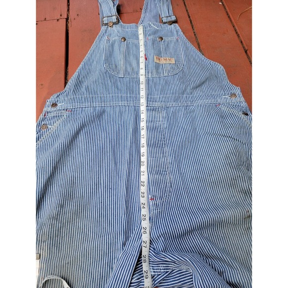 Vintage BIG MAC jc penneys Square Bak Overalls Hickory Stripe 44X 30 made in usa - Picture 9 of 13